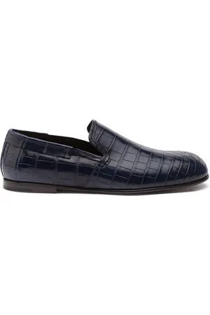 Dolce & Gabbana Crocodile-embossed leather loafers