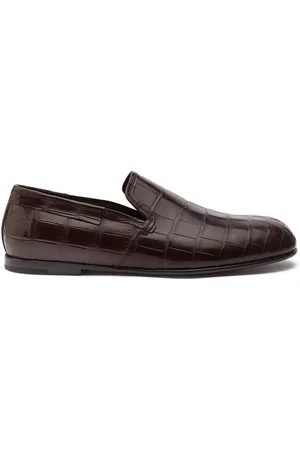 Dolce & Gabbana Crocodile-embossed leather loafers