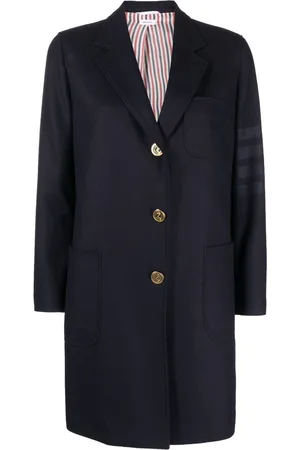 Thom Browne Engineered single-breasted side-stripe coat