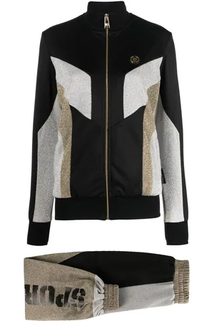 Philipp Plein Metallic-panelled tracksuit set