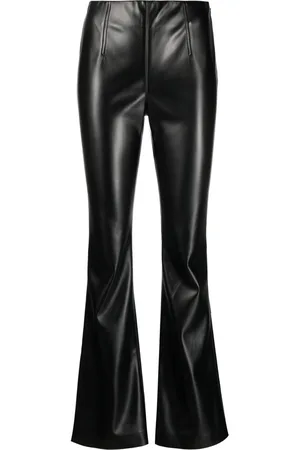 Serafini Faux-leather flared trousers
