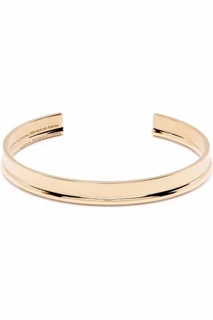 Le Gramme 18kt polished yellow Ribbon cuff set