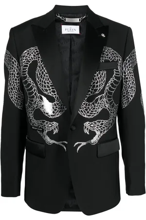 Philipp Plein Crystal-embellished single-breasted blazer