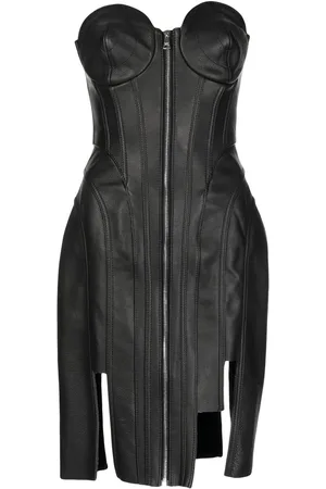 Natasha Zinko Leather corset cone dress