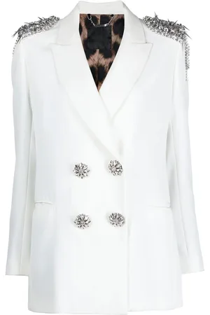 Philipp Plein Crystal-embellished double-breasted blazer