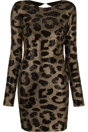 Philipp Plein Leopard-print studded dress