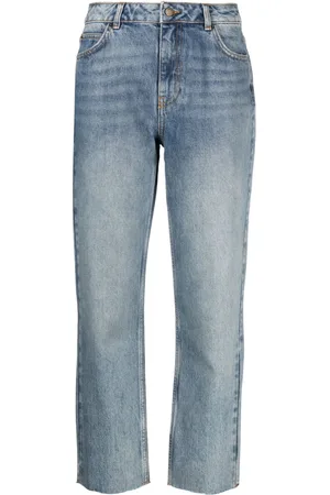 Bash Logo-patch cropped jeans