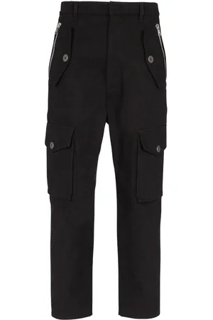 Balmain Cropped cotton cargo trousers