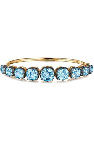 Fred Leighton 18kt yellow cushion topaz collect bangle