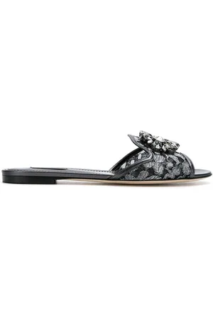 Dolce & Gabbana Rainbow Lace brooch-detail sandals