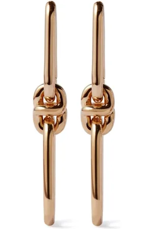 ANNOUSHKA 14kt yellow Knuckle double-link hoop earrings