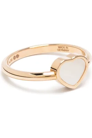Chopard 18kt rose gold My Happy Heart mother-of-pearl ring