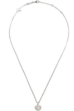 Chopard 18kt white gold Happy Hearts diamond pendant necklace