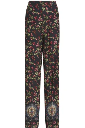 Etro Floral-print straight-leg trousers