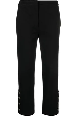 Twin-Set Logo-buttons cropped trousers