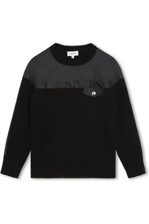 Lanvin Logo-embroidered panelled pullover