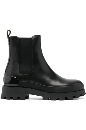 Michael Kors Logo-embossed leather ankle boots