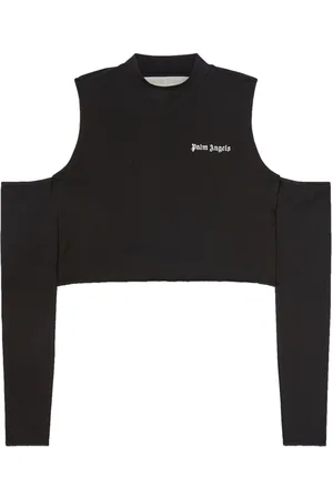 Palm Angels Logo-print cut-out top