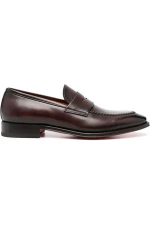 santoni Polished penny loafers