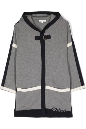 Chloé Intarsia-knit hooded coat