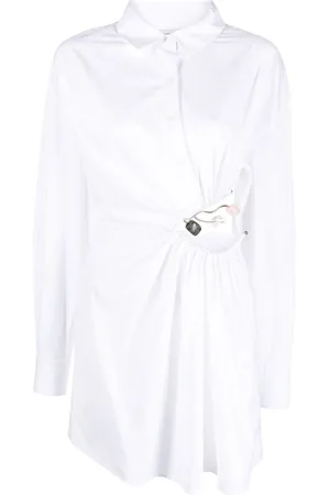 CHRISTOPHER ESBER Folia gemstone-detail cut-out shirt dress