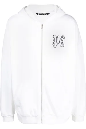 Palm Angels Monogram-embroidered cotton hoodie