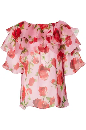 Carolina Herrera Floral-print silk blouse