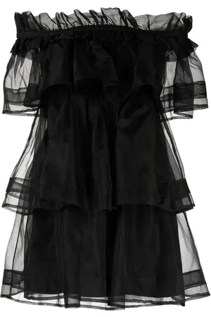 Macgraw Petal layered silk mini dress