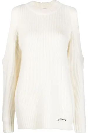 Ganni Cold-shoulder jumper