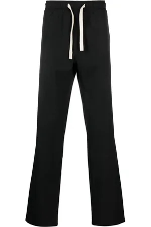 Palm Angels Monogram-embroidered straight-leg trousers