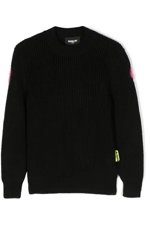 BARROW Crew-neck intarsia-knit sweatshirt
