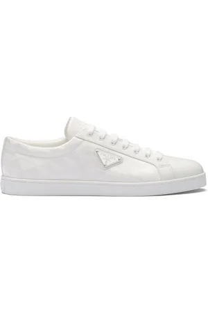 Prada Triangle-logo lace-up sneakers
