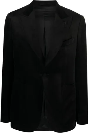 LARDINI Brooch-detail single-breasted blazer