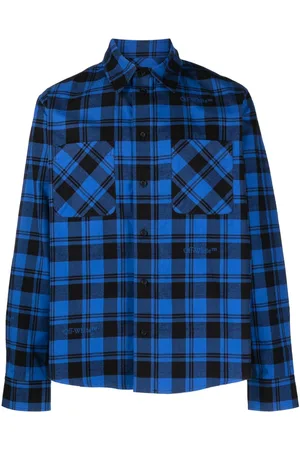 OFF-WHITE Check-print zip-up shirt
