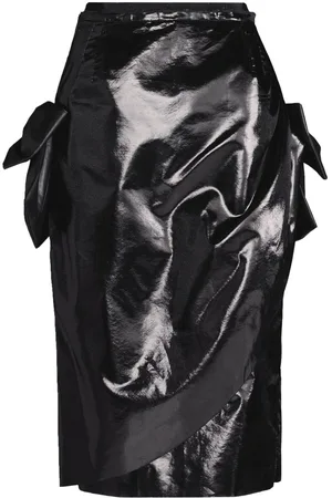 Maison Margiela Bow-detail asymmetric midi skirt