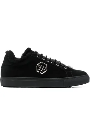 Philipp Plein Logo-plaque leather sneakers