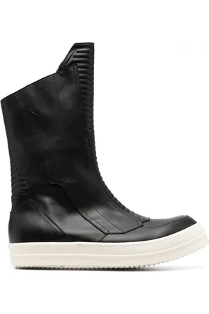Rick Owens Round-toe leather boots