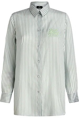 Etro Logo-embroidered striped shirt