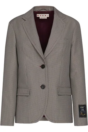 Marni Houndstooth-pattern single-breasted blazer