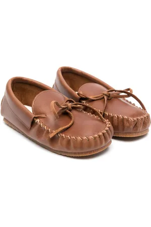 PèPè Bow-detail leather mocassins
