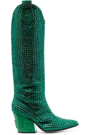 Philipp Plein 75mm crystal-embellished boots