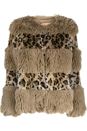 Twin-Set Animal-print faux-fur jacket