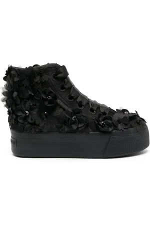 Viktor & Rolf X Superga flower-embellished high-top sneakers
