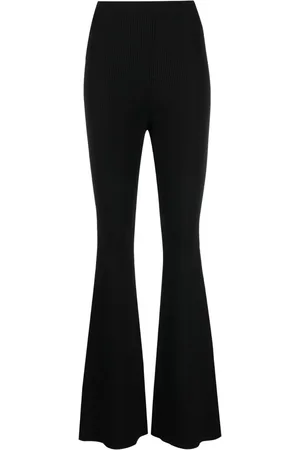 Stella McCartney Ribbed-knit flared trousers