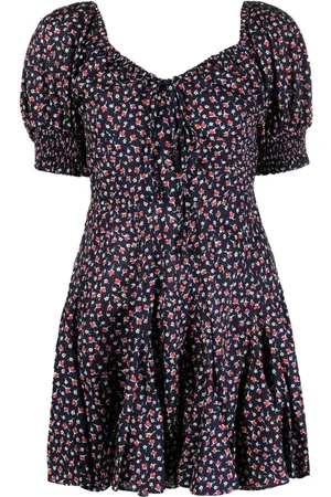 Ralph Lauren Floral-print puff-sleeve minidress