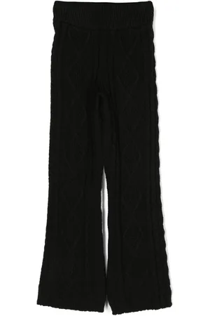 Msgm Logo-patch cable-knit trousers