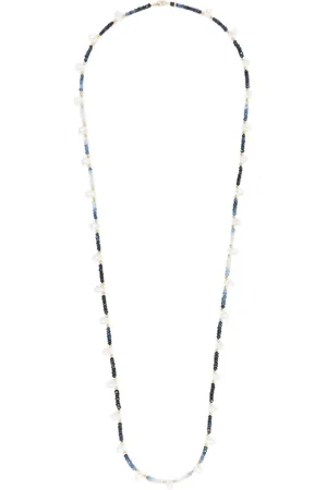 JIA JIA 14kt yellow gold Arizona sapphire and pearl beaded necklace