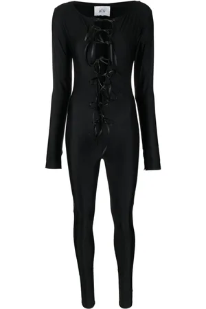Atu Body Couture Lace-up satin catsuit