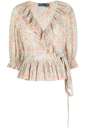 Ralph Lauren Floral-print ruffled blouse