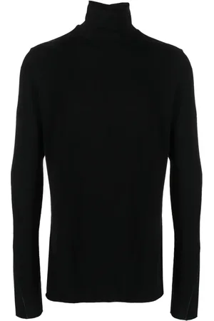 THOM KROM Contrast-stitching high-neck T-shirt